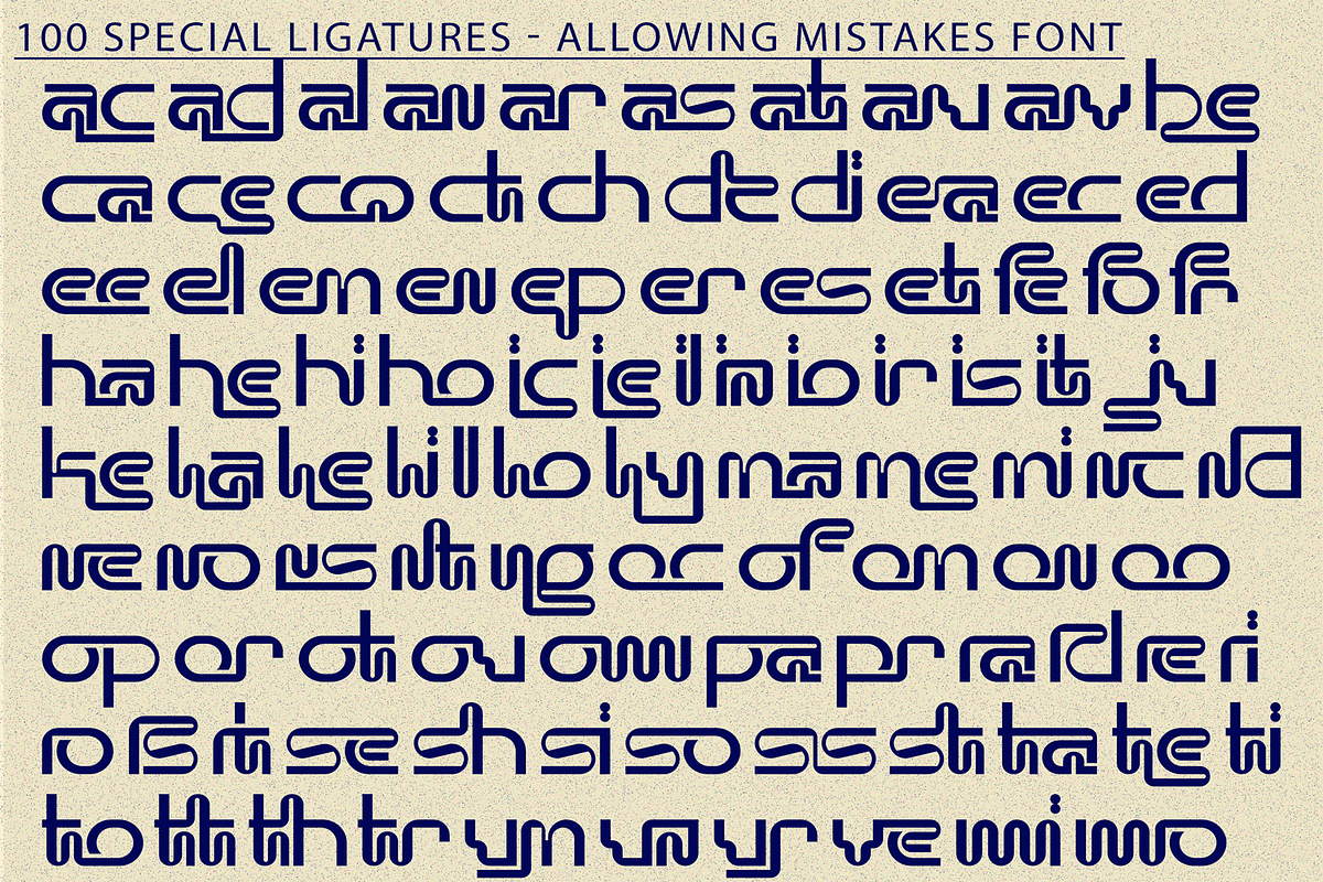 Allowing Mistakes - Futuristic Font, a Sans Serif Font by 177Studio (Photo 7 of 8)