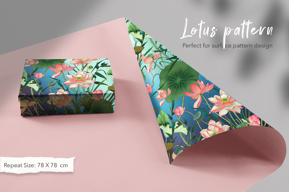 Lotus patterns and illustrations, a Pattern Graphic by Annet lovart (Photo 15 of 17)