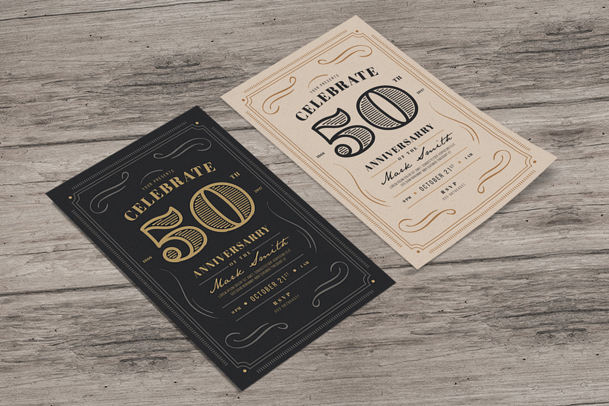 Vintage Anniversarry invitation, an Invitation Template by Guuver (Photo 3 of 4)