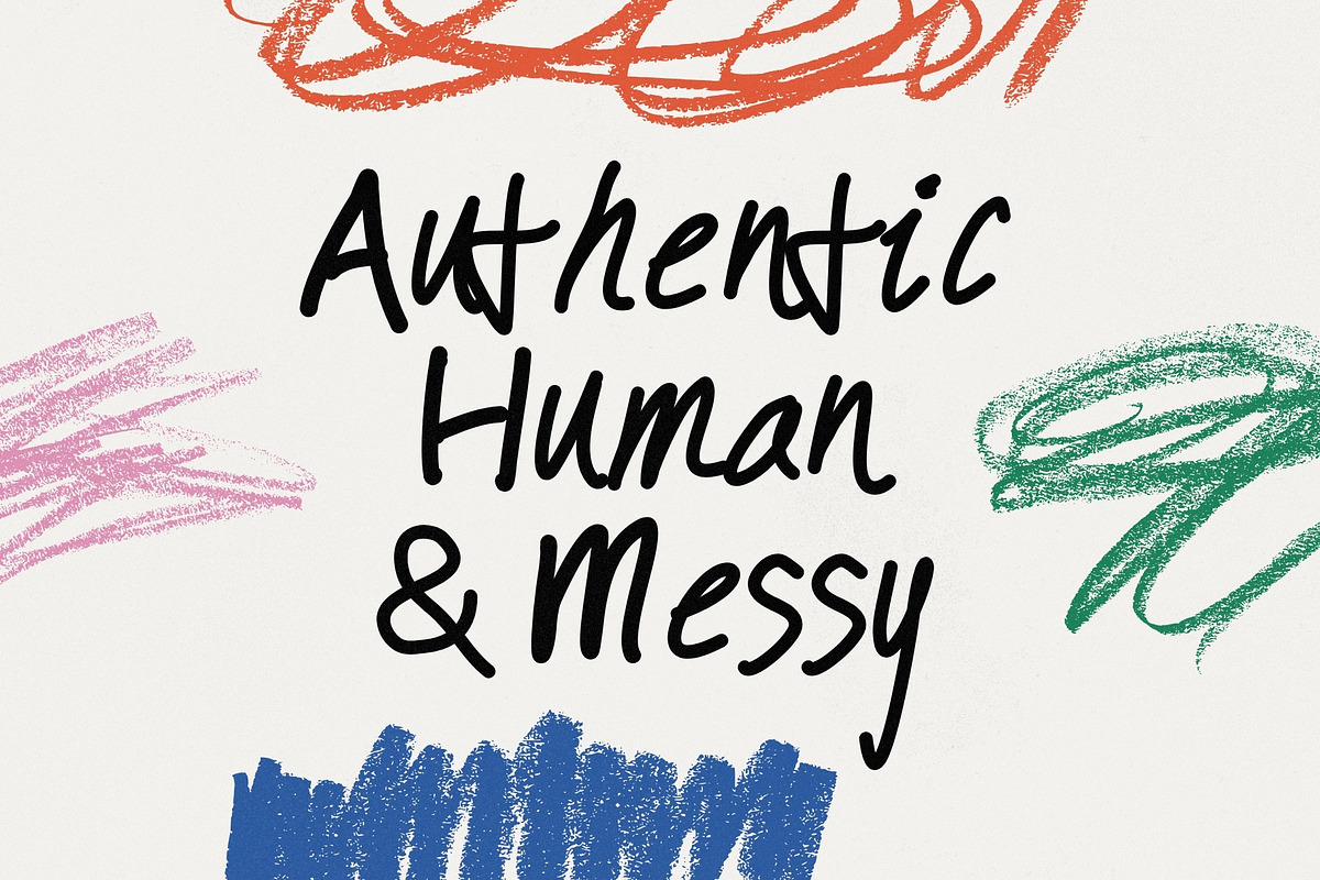 Messy Font Bundle - 30 Human Fonts, a Handwritten Font by HipFonts (Photo 4 of 12)