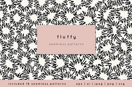 Fluffy Seamless Patterns Set, a Pattern Graphic by Curly_Pat