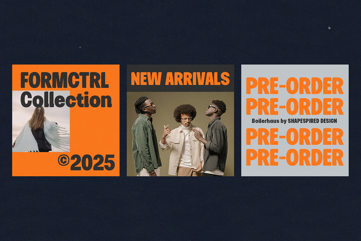 Boilerhaus - Hybrid Geometric Sans, a Sans Serif Font by Shapespired Design (Photo 8 of 13)