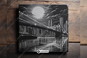 Brooklyn Bridge River NYC Landscape, a Background Graphic by LaseredNinja (Thumbnail 2 of 7)