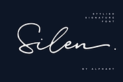 Silen - Stylish signature font, a Handwritten Font by alphArtype (Thumbnail 1 of 11)