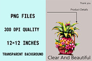 Summer Pineapple Clipart PNG Bundle., an Illustration by SVGArt (Thumbnail 6 of 9)
