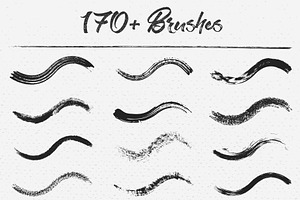 170 Vector Brushes Big Bundle