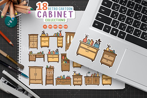Set of cabinet design, a Graphic by Allmostudio