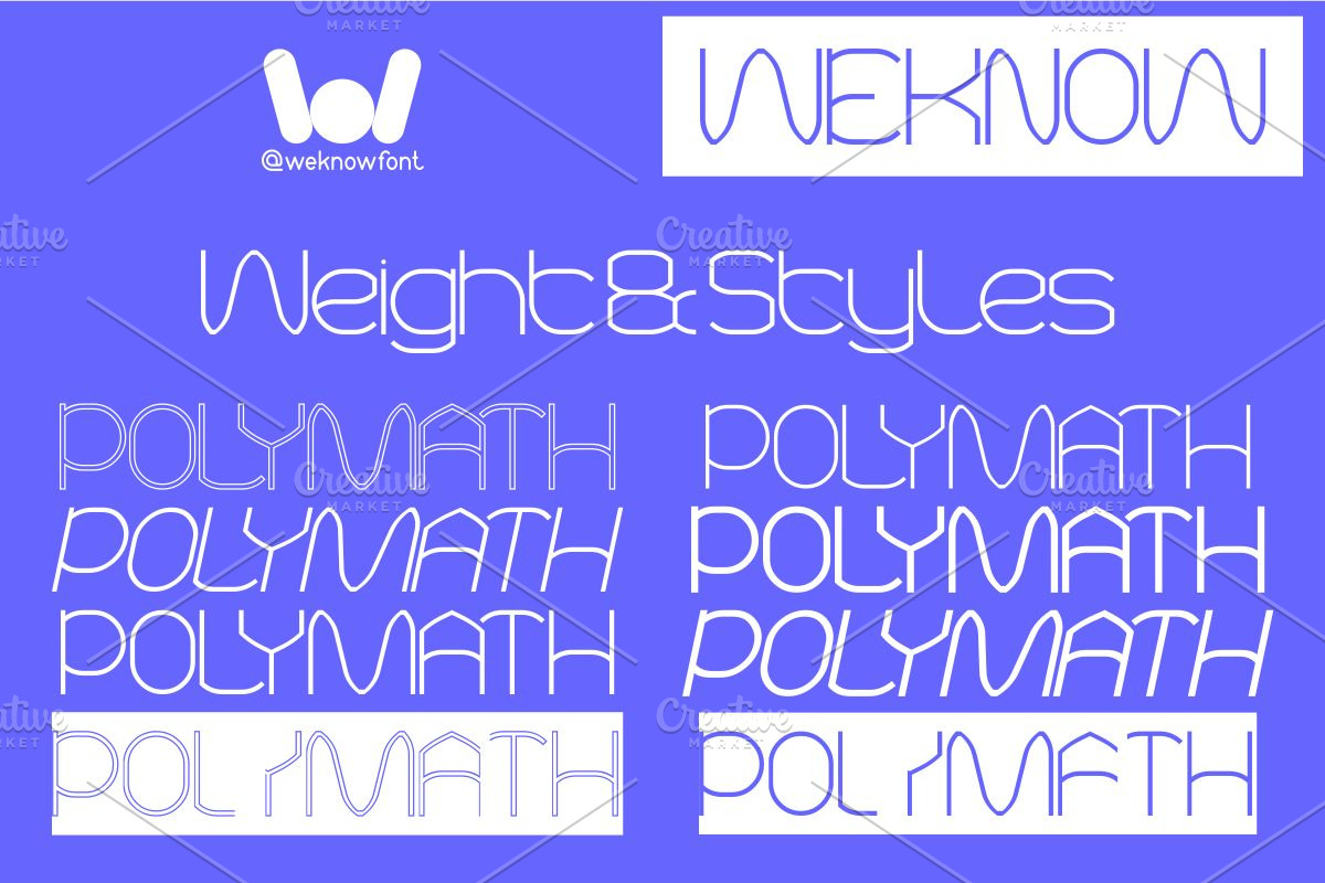 Polymath Font, a Sans Serif Font by weknow (Photo 7 of 8)
