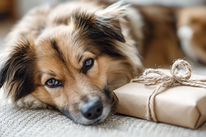 Cute dog resting head beside, an Animal Photo by MistyDay