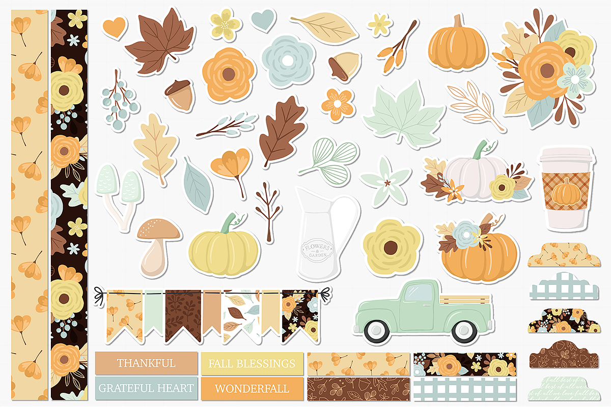 Seamless Fall Digital Bundle, a Pattern Graphic by Paper Starr Studio (Photo 6 of 6)