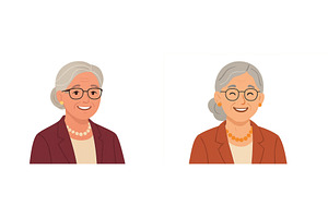 Senior women with gray hair wearing, a Person Photo by ZinetroN