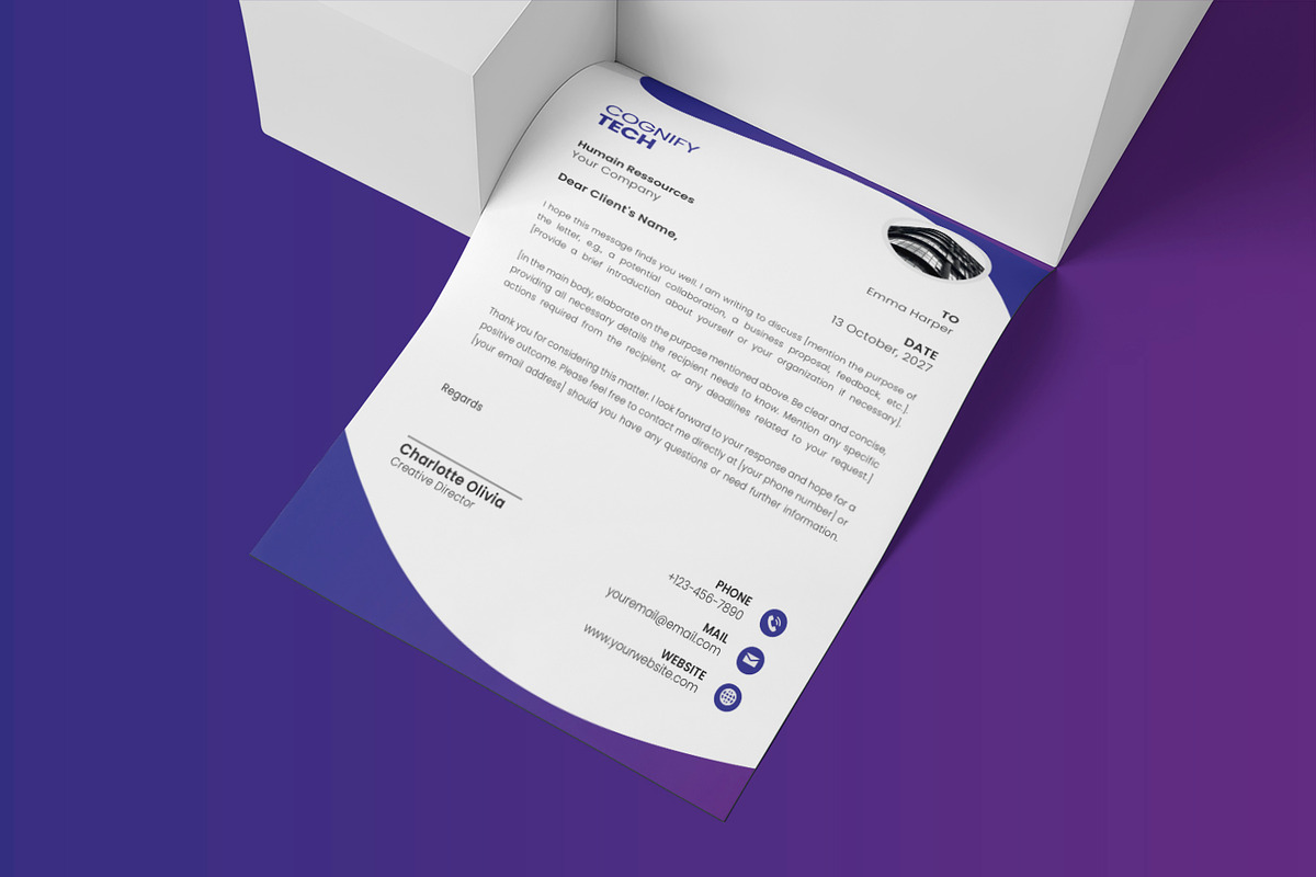 Cognifytech - Letterhead, a Print Template by Esensifiksi.studio (Photo 3 of 3)