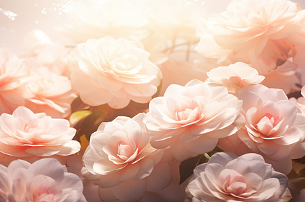 Romantic Pink Camelia Elegance and Beauty of Delicate Petals, a Nature Photo by Iconogenic