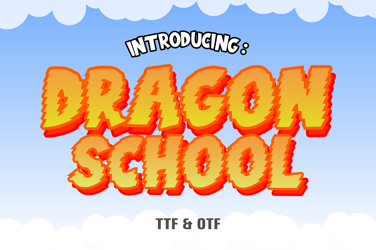 Dragon School - Kids Font Types, a Font by KiddoGlyphs Studio (Photo 1 of 3)