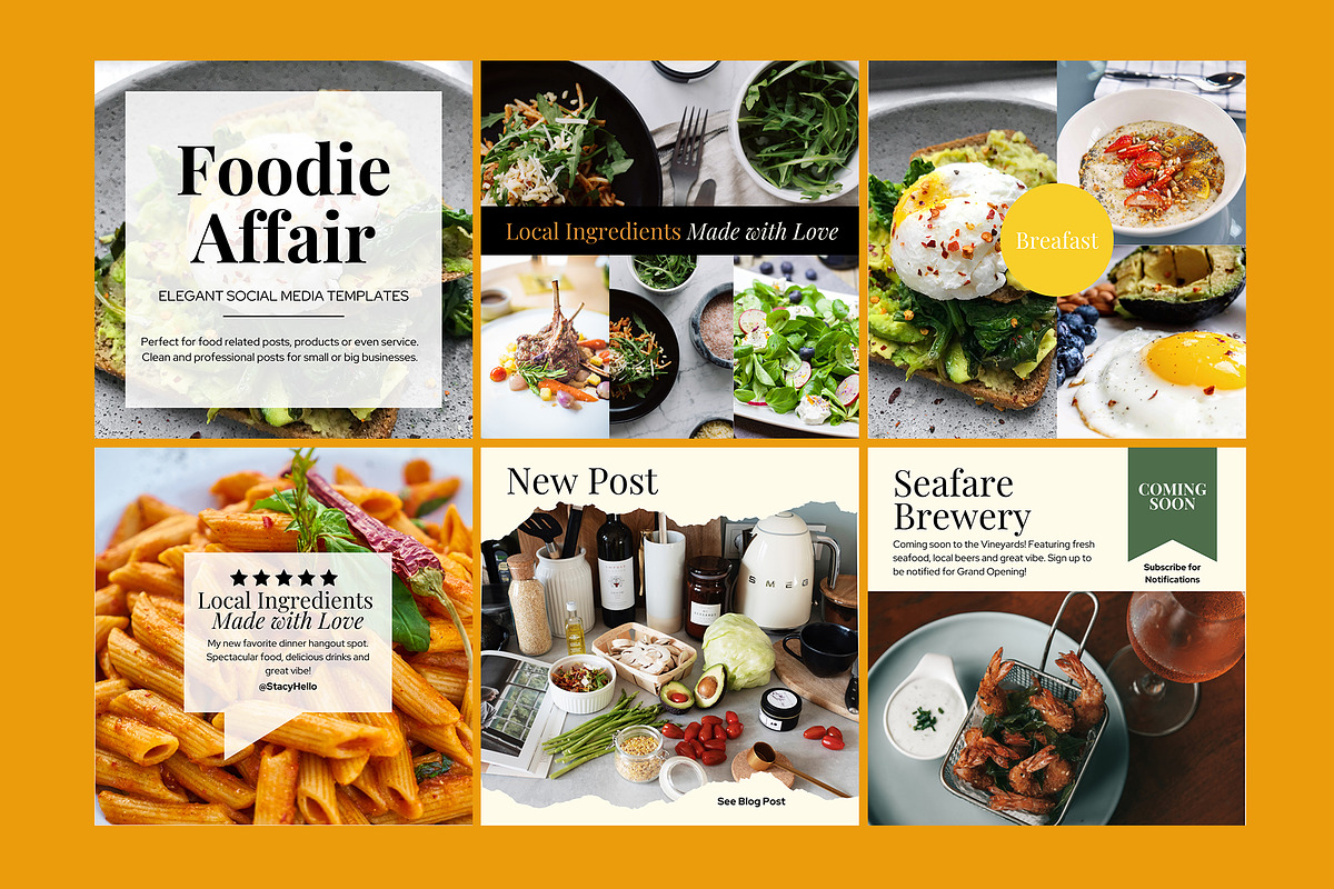Foodie Affair Instagram Templates, a Social Media Template by Spark Design (Photo 2 of 3)