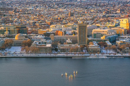 The skyline of Boston in Massachusetts, USA