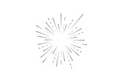 Retro Sunburst Signs Thin Line Icon, an Outline Icon by Bigmouse_art (Thumbnail 7 of 14)