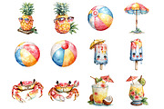 Cute Summer Clipart, a Graphic by CitraGraphics (Thumbnail 5 of 5)
