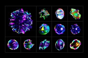 50 Holographic 3D Abstract Shapes, an Object Graphic by assetpro.design (Thumbnail 7 of 12)