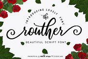 routher - beautiful script font, a Script Font by MLKWSN (Thumbnail 1 of 10)