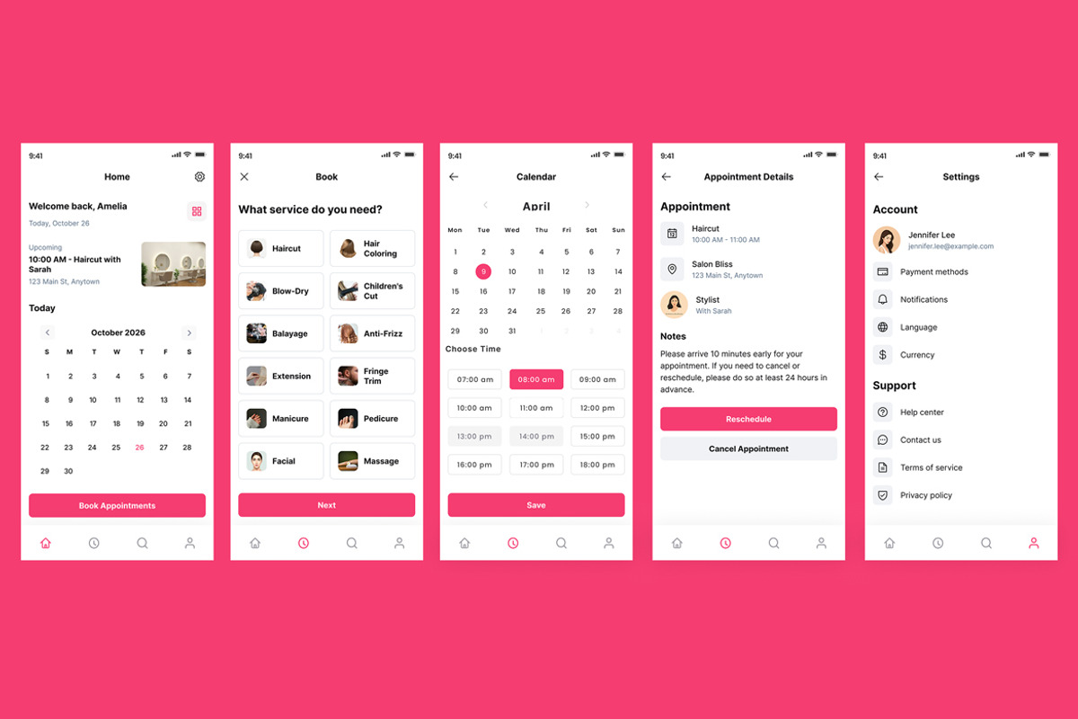 Hairdresser Appointment & Salon App, an App Template by nagaredesignstudio (Photo 2 of 2)