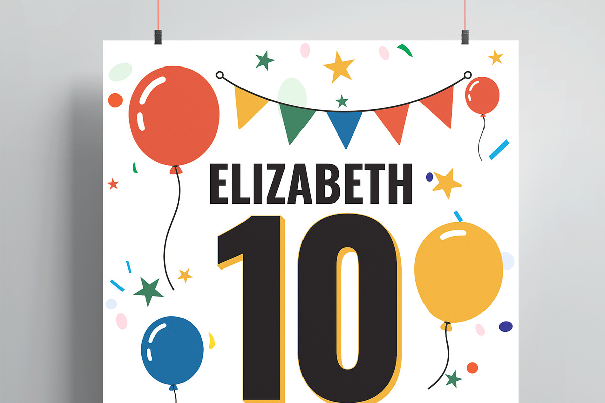 Birthday Flyer Template, a Flyer Template by MightyDesign (Photo 2 of 8)