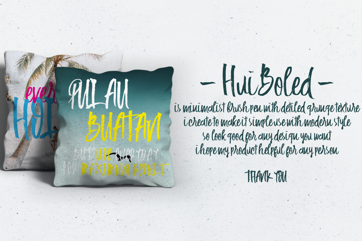 Hui Boled Hand Brush Typeface preview 7
