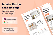 Interior Design Web Design, a Wireframe Template by INSPR STD (Thumbnail 1 of 6)