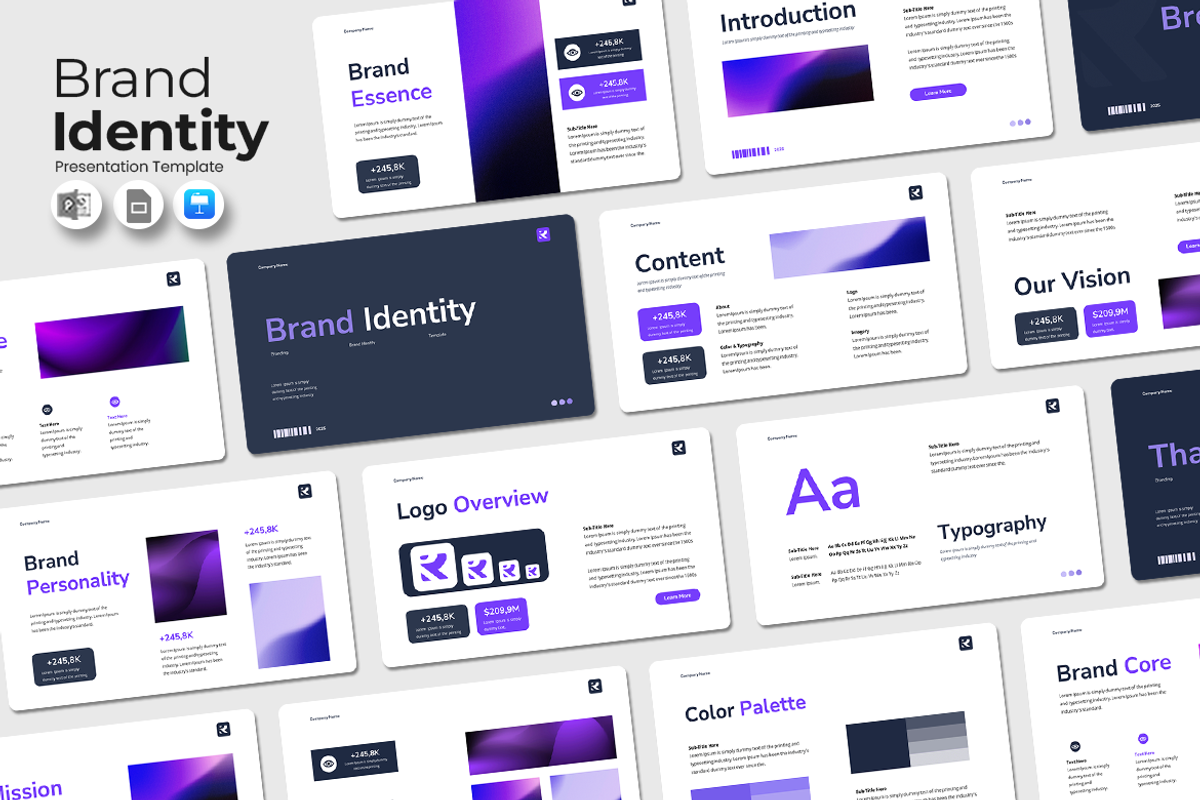 Brand Identity - Keynote Template, a Presentation Template by QR Design Studio (Photo 1 of 3)