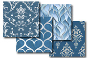 Dusty Blue and Silver Pattern, an Illustration by DreamPrint404 (Thumbnail 4 of 5)