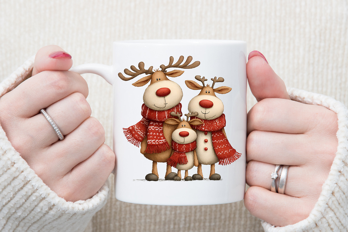 Whimsical Christmas Animals Clipart, an Animal Illustration by Sublimation Artist (Photo 5 of 6)