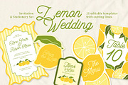 Lemon summer wedding templates set, a Stationery Template by Garden in frame (Thumbnail 1 of 10)