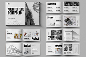 Architecture Portfolio Landscape, a Brochure Template by ContestDesign