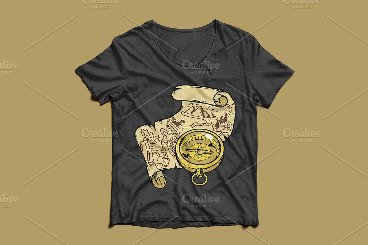 Find treasure on map illustration, an Object Illustration by gunaonedesign (Photo 4 of 5)