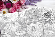 Alien Botanical Garden Coloring Page, a Brochure Template by LA Design (Thumbnail 7 of 10)