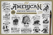 American Vintage Badges 6, a Branding & Logo Template by Opus Nigrum (Thumbnail 1 of 7)