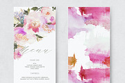Set of Watercolour Wedding Cards, an Invitation Template by Karma (Thumbnail 6 of 9)