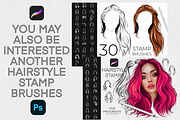 24 Hairstyle Stamp Brushes Photoshop, a Brush Add-On by sundrameda (Thumbnail 5 of 6)