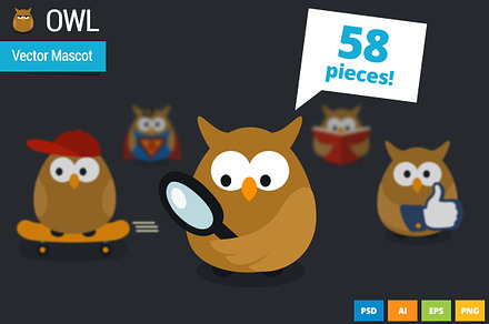 Owl - Vector Webiste Mascot