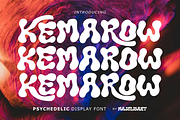 Kemarow - Psychedelic font, a Handwritten Font by Majelis Art (Thumbnail 1 of 9)