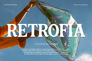 Retrofia – A Modern Retro Typeface, a Serif Font by overlaytemplates (Thumbnail 1 of 5)