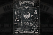 Vintage Halloween Chalk Poster, a Flyer Template by the little wonder shop (Thumbnail 1 of 3)