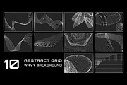 Abstract Grid Wavy Backgrounds, a Background Graphic by Pitchlook.Studio (Thumbnail 2 of 2)