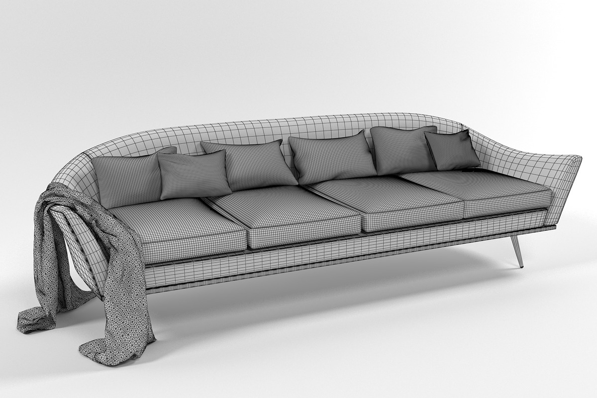 Sofa by Ico Parisi, a Furniture 3D Model by inDahouze (Photo 7 of 8)