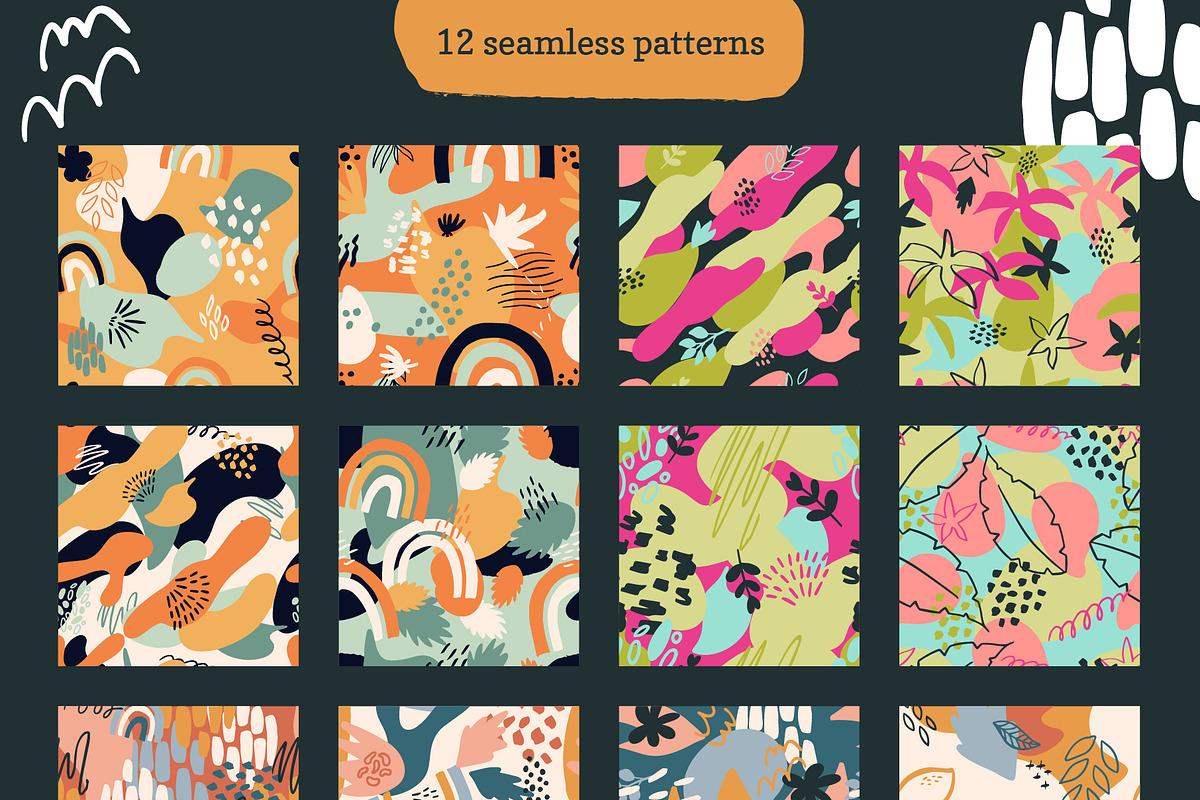 Abstract Flora Patterns, an Object Graphic by Cozy pattern shop (Photo 4 of 8)