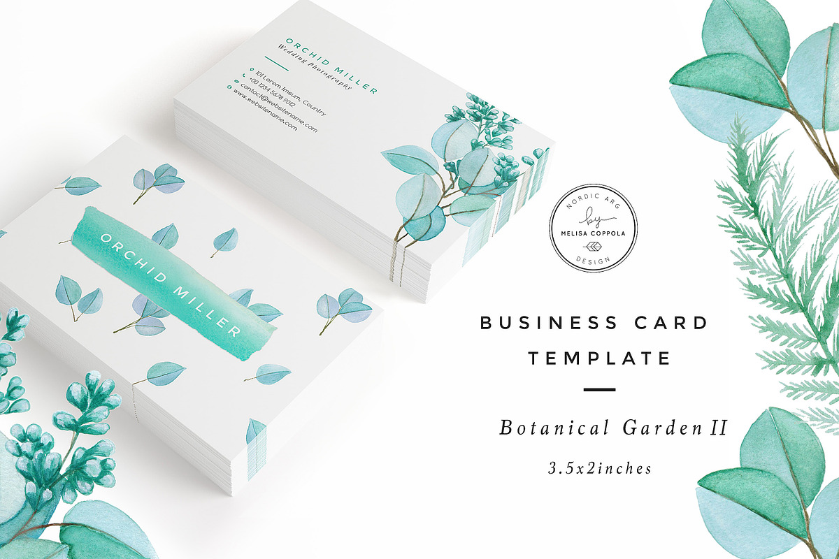 Botanical Garden II Business Card, a Business Card Template by Nordic.Arg (Photo 2 of 3)
