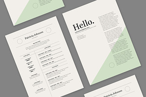 White And Green Resume