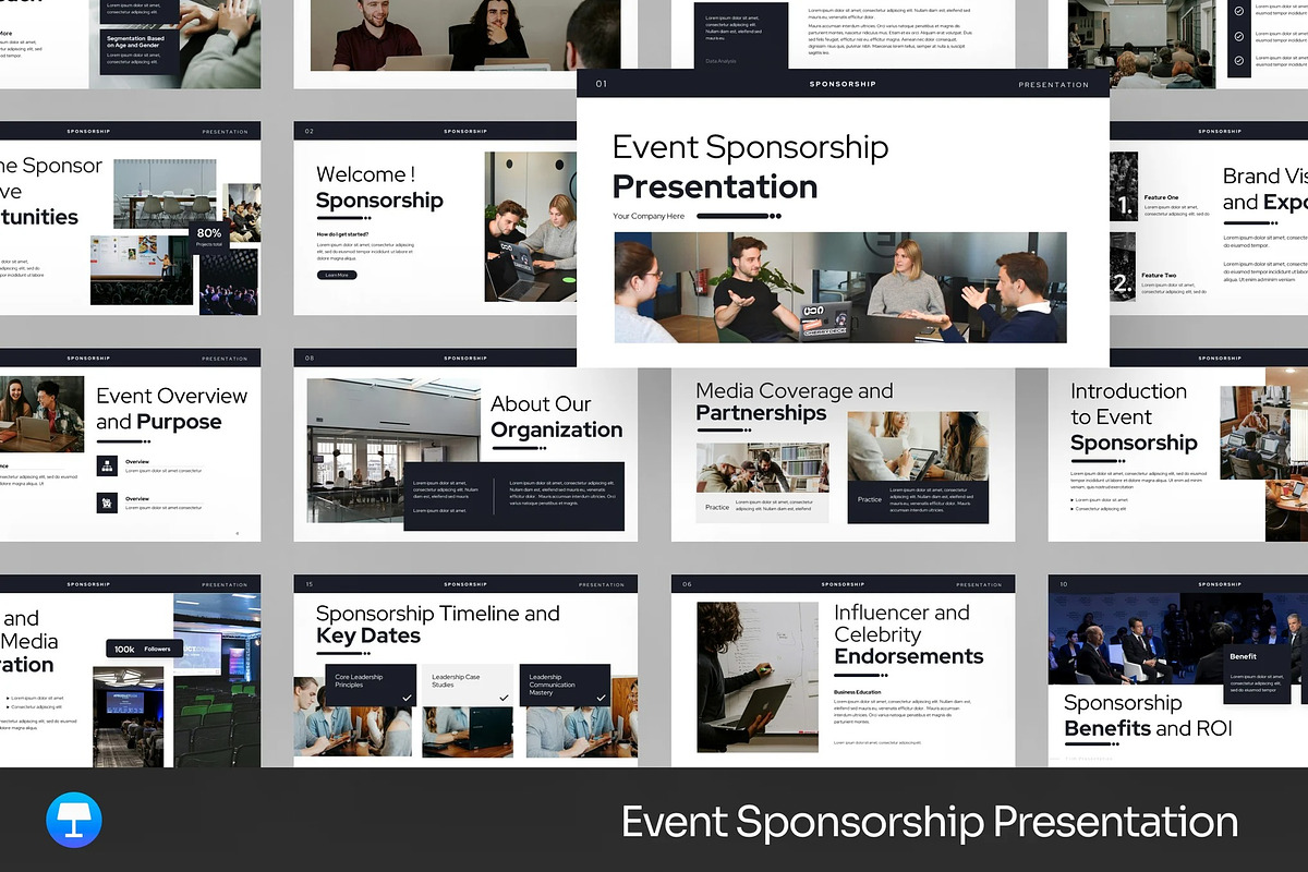 Event Sponsorship Keynote Templates, a Presentation Template by Fit-tee (Photo 1 of 2)