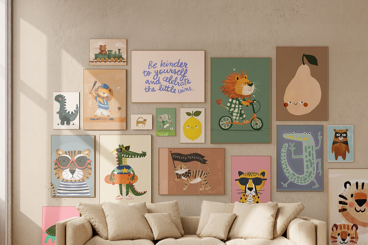 Playful Kids Wall Art Bundle – Whims, a Graphic by Malunio (Photo 3 of 3)