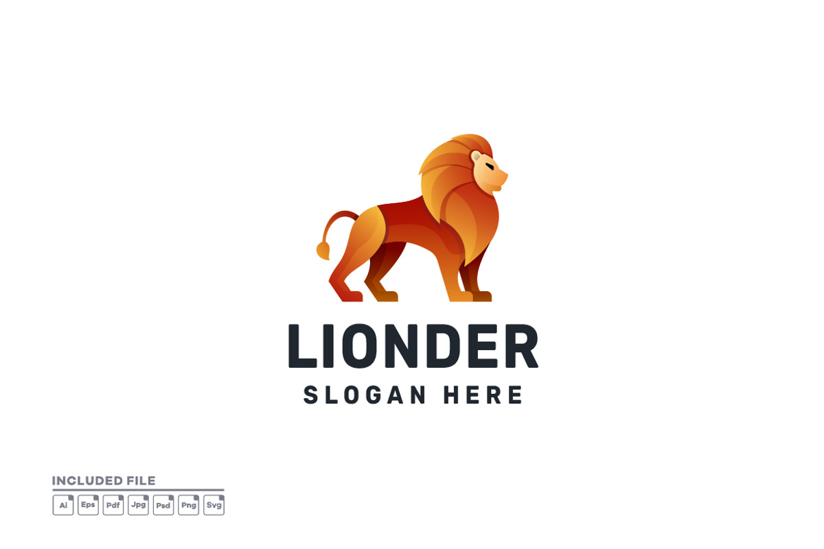 Lion Gradient Colorful Vector Logo, a Branding & Logo Template by yuanesei